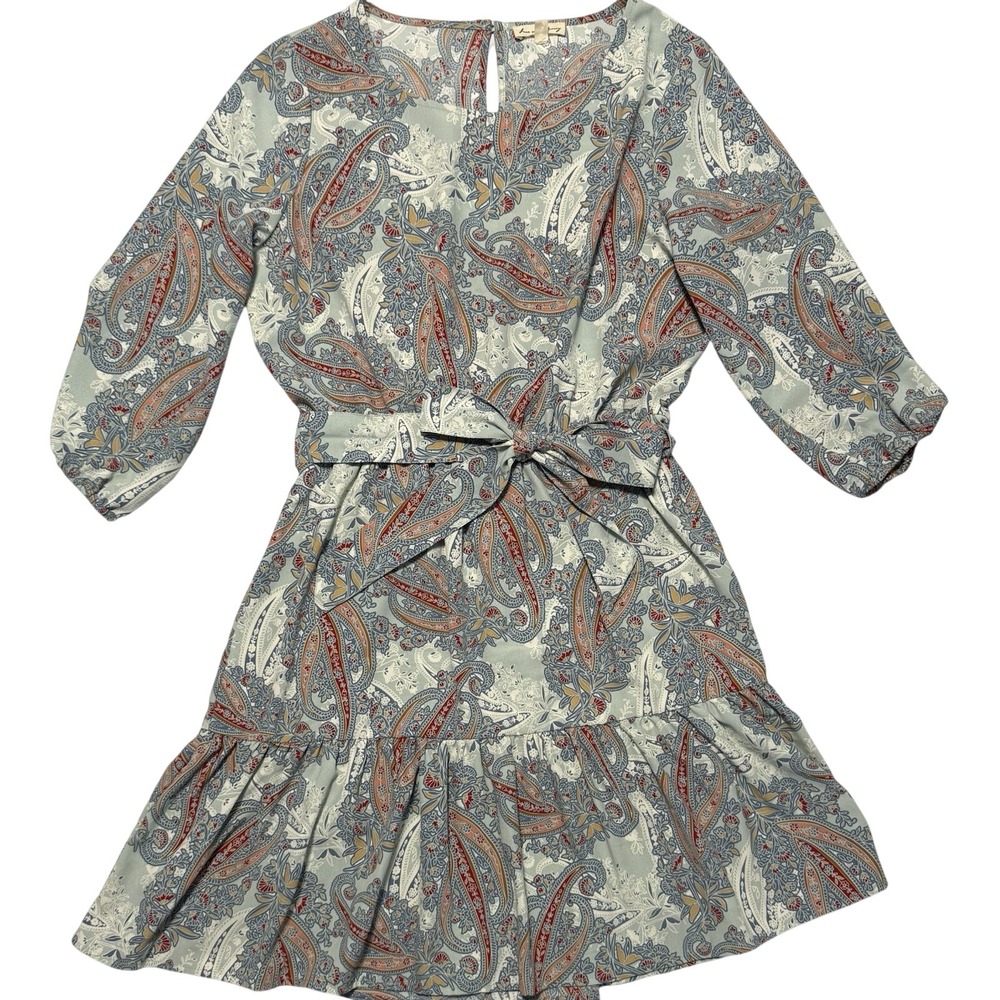 Jane And Delancey Paisley‎ Mini Dress Tiered Ruffle Multicolor M